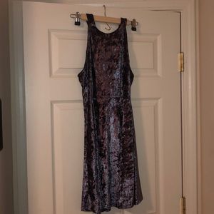 velvet halter top dress